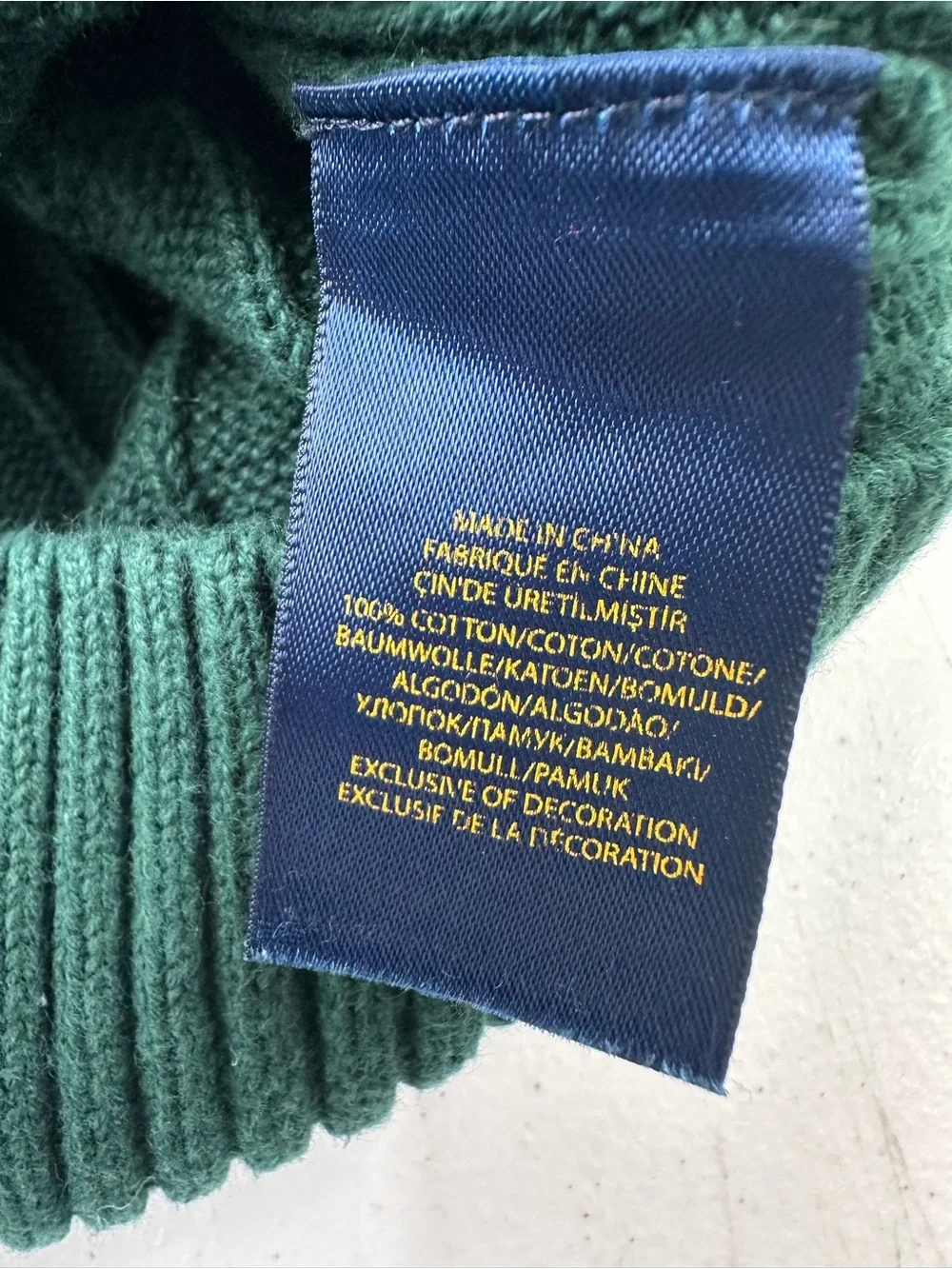 Polo Ralph Lauren Kids Forest Hunter Green Cable Knit Cotton Sweater Vest Preppy